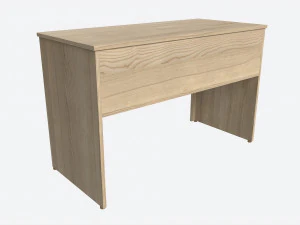 Scrivania da studio in legno semplice Modello 3D