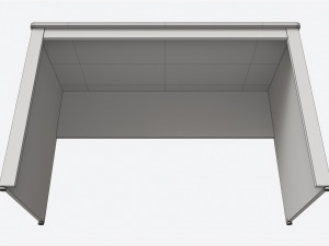Study Desk Wooden Simple 3D Модель