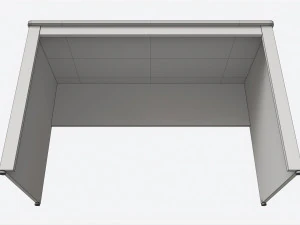 Scrivania da studio in legno semplice Modello 3D