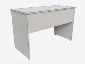 Scrivania da studio in legno semplice Modello 3D