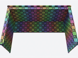 Study Desk Wooden Simple 3D Модель