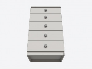 Tall Children 5-drawer Dresser 3D 모델