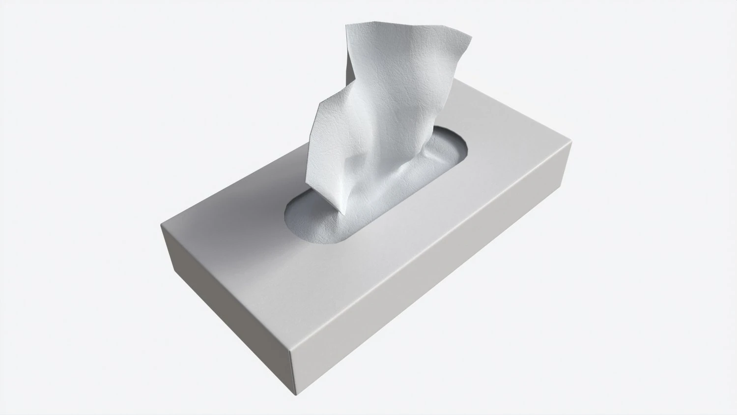 Tissue Box Rectangular Mockup 3D Model .c4d .max .obj .3ds .fbx .stl .blend 