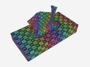 Tissue Box Rectangular Mockup Modèle 3D
