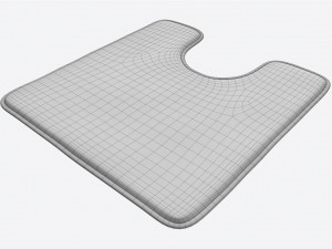 Toilet Bathroom Soft Rug 3D 모델