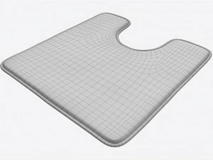Toilet Bathroom Soft Rug 3D Model