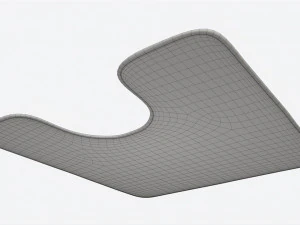 Toilet Bathroom Soft Rug 3D Model