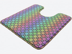 Toilet Bathroom Soft Rug 3D 모델