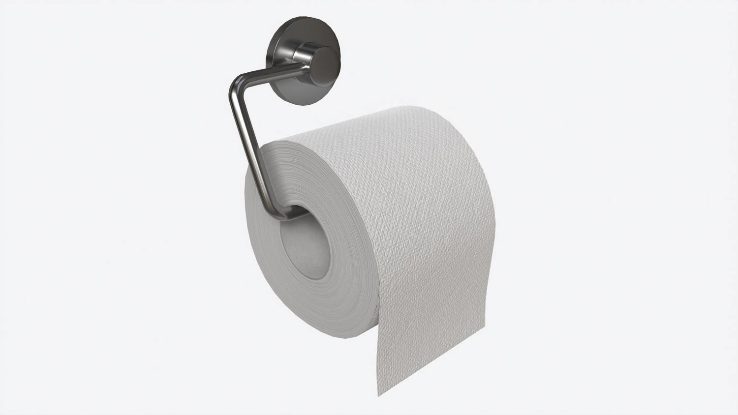 Toilet Paper Roll on Wall Mount 01 3D Model .c4d .max .obj .3ds .fbx .stl .blend 