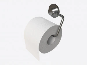 Toilet Paper Roll on Wall Mount 01 3D Model