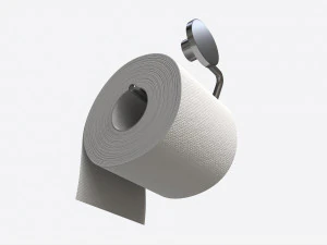 Toilet Paper Roll on Wall Mount 01 3D Model