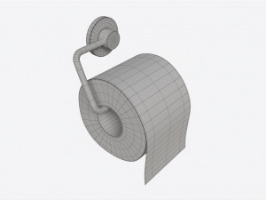 Toilet Paper Roll on Wall Mount 01 3D Model