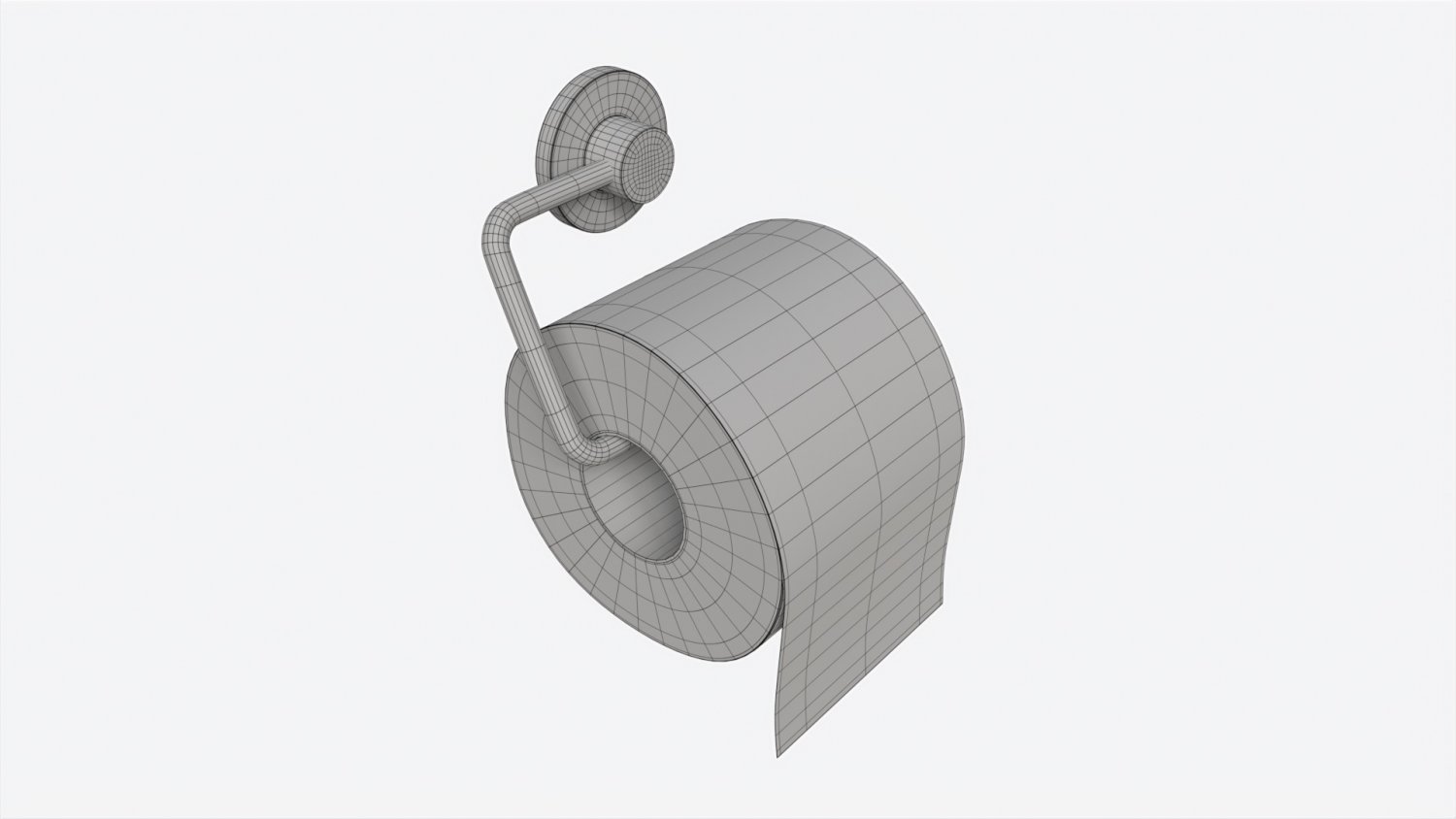 Toilet paper roll holder - wall mount by cmh, Download free STL model