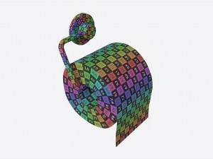 Toilet Paper Roll on Wall Mount 01 3D Model