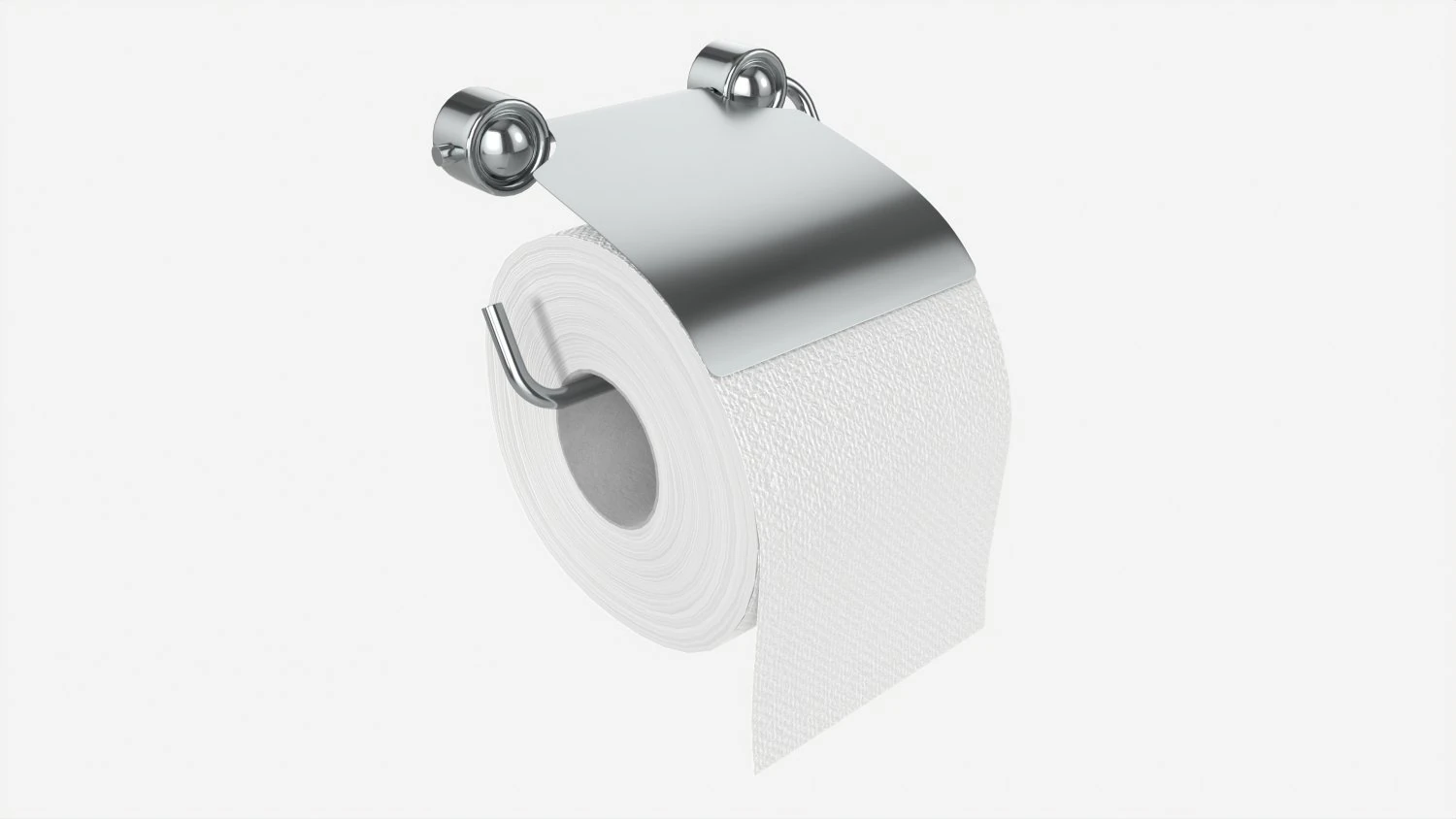 Toilet Paper Roll on Wall Mount 02 3D Model .c4d .max .obj .3ds .fbx .stl .blend 