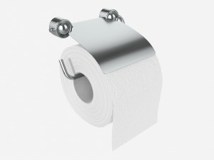 Toilet Paper Roll on Wall Mount 02 3D Model