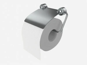Toilet Paper Roll on Wall Mount 02 3D Model