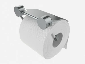 Toilet Paper Roll on Wall Mount 02 3D Model