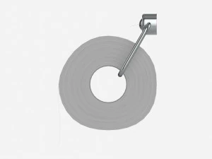 Toilet Paper Roll on Wall Mount 02 3D Model