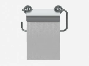 Toilet Paper Roll on Wall Mount 02 3D Model