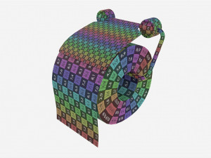 Toilet Paper Roll on Wall Mount 02 3D Model
