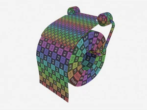Toilet Paper Roll on Wall Mount 02 3D Model