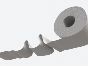 Toilet Paper Roll with Unrolled Part Modèle 3D