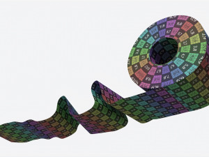 Toilet Paper Roll with Unrolled Part Modèle 3D