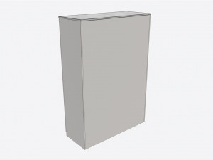 Wardrobe 3-door Wooden Modèle 3D