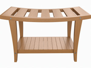 Bathroom Bench with Shelf Modello 3D