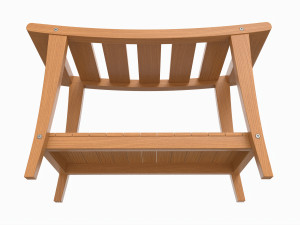 Bathroom Bench with Shelf Modello 3D