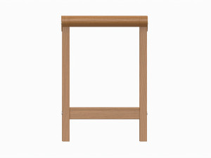 Bathroom Bench with Shelf Modello 3D