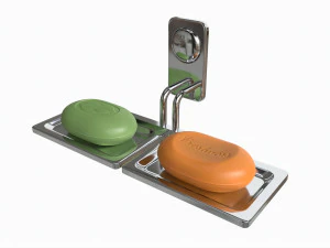 Bathroom Double Soap Holder 01 3D Model