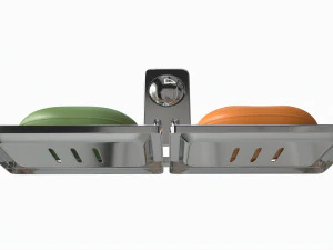 Bathroom Double Soap Holder 01 3D Model