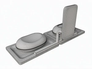 Bathroom Double Soap Holder 01 3D Model