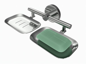 Bathroom Double Soap Holder 02 3D 모델