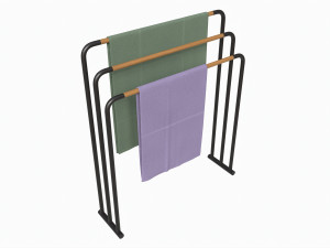 Bathroom Floor Towel Hanger Model 3D