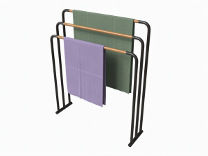 Bathroom Floor Towel Hanger Modelo 3D