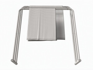 Bathroom Floor Towel Hanger Modelo 3D