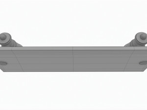 Bathroom Glass Shower Shelf 3D Model