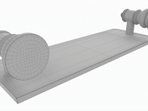 Bathroom Glass Shower Shelf 3D Model
