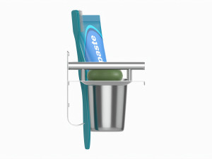 Bathroom Metal Soap Toothbrush Towel Shelf 3D Model
