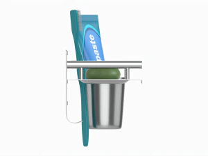 Bathroom Metal Soap Toothbrush Towel Shelf 3D Model