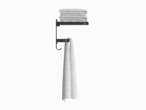 Bathroom Towel Rail Rack with Towels 3D Model