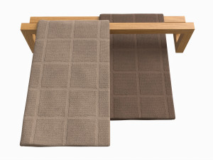 Bathroom Wall Mounted Wooden Towel Bar 3D Model