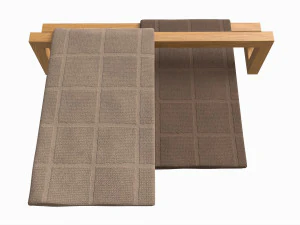 Bathroom Wall Mounted Wooden Towel Bar 3D Model