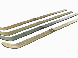 Japanese Bamboo Matcha Powder Spoon 3D Модель