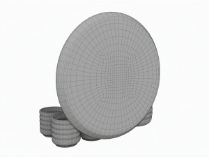 Japanese Ceramic Sake Set 01 Modelo 3D