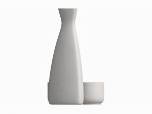 Japanese Ceramic Sake Set 02 3D-Modell
