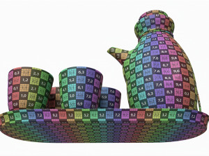 Japanese Ceramic Sake Set 03 Model 3D